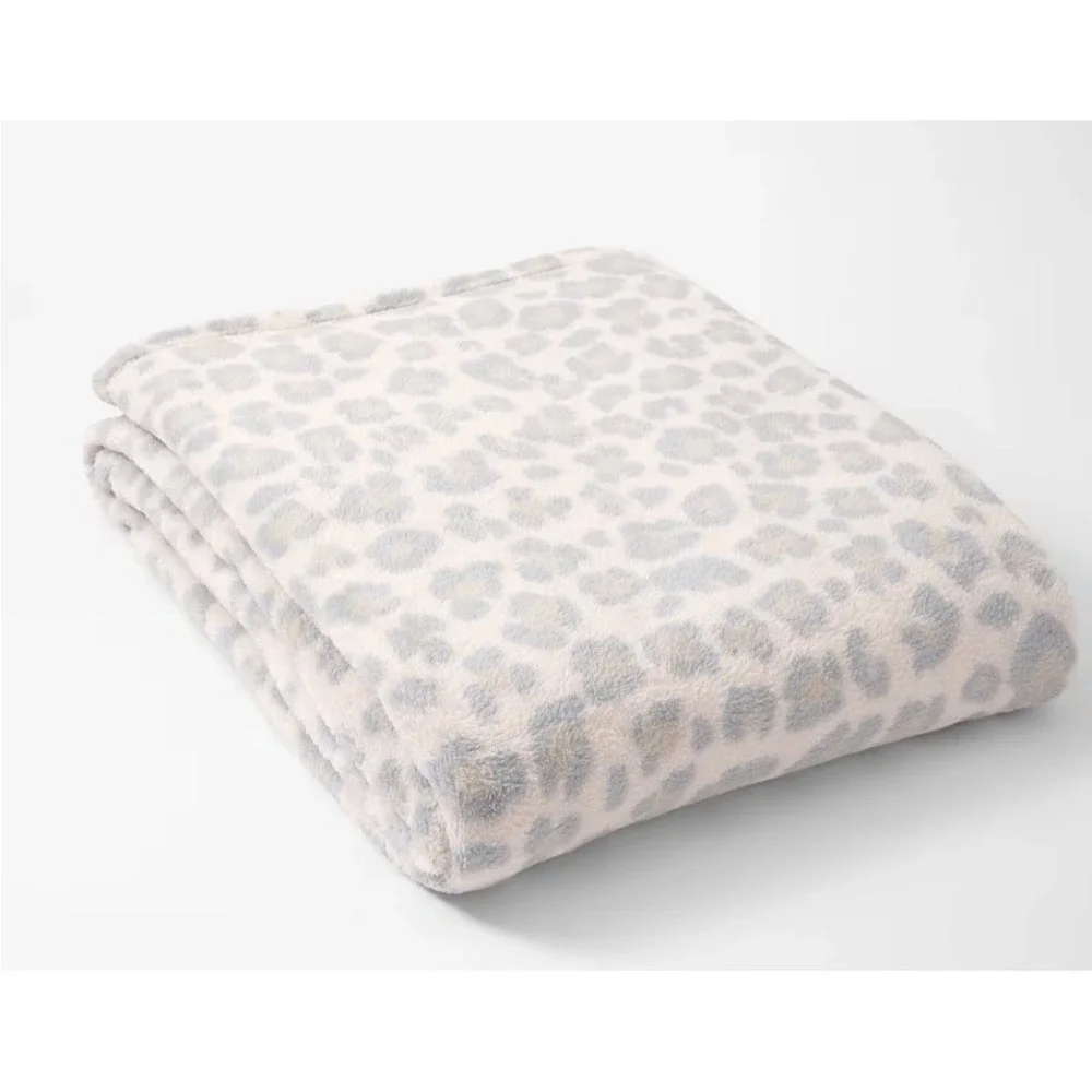 splendid christmas‎ animal print leopard mobwife cozy soft plush throw blanket